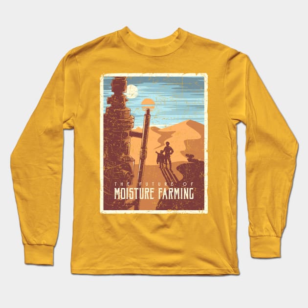 The Future of Moisture Farming (sunrise variant) Long Sleeve T-Shirt by djkopet